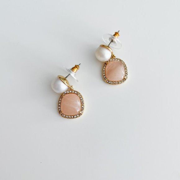 J. Crew Jewelry - J. Crew Pavé Drop Earrings (Pink)